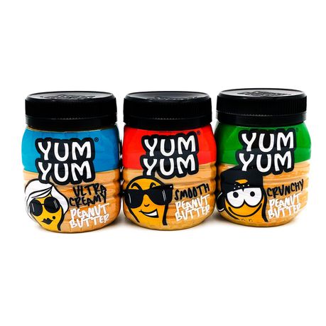 Yum Yum Smooth, Crunchy & Ultra Creamy Peanut Butter (3 x 400g)