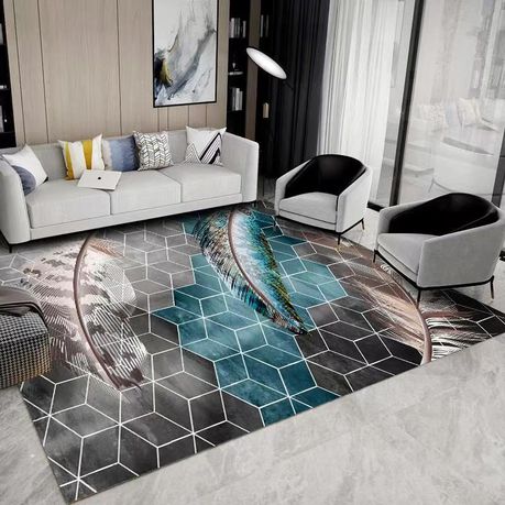 200cm by 150cm - Modern 3D Geometric Design Area 27 Rug