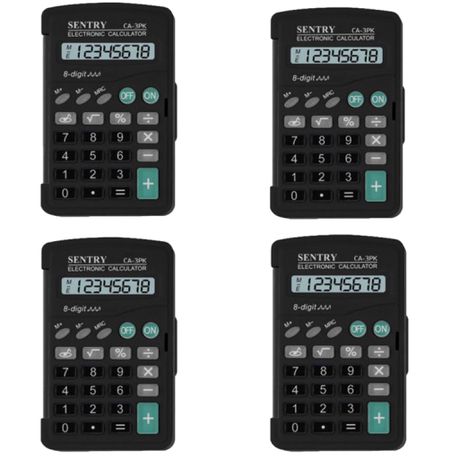 Sentry Four Pack Office School Calculators