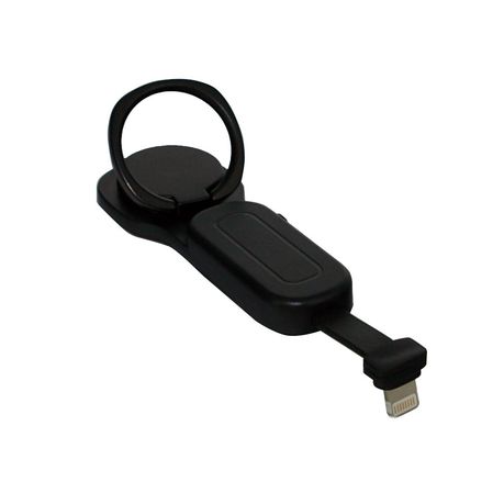 Dual Ring Holder Adapter - Lightning to 3.5mm  - Black Buy Online in Zimbabwe thedailysale.shop