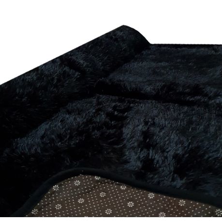 Large Premium Fluffy Carpet/Rug - Full Black Buy Online in Zimbabwe thedailysale.shop