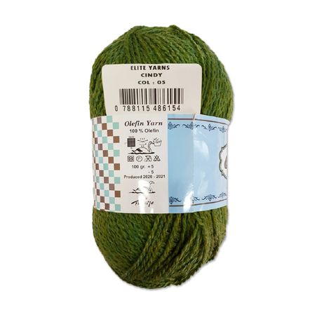 Cindy Olefin Yarn 100g Pack of 5 - Forest Green - CND05