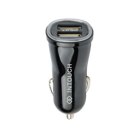 Intouch Dual Car Charger 3.4A - Black Buy Online in Zimbabwe thedailysale.shop