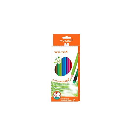 Y-Plus We-Tri Erasable Colour Pencils 12's