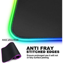 Load image into Gallery viewer, Andowl RGB Colourful Gaming Mouse Pad - Extra Large - Black
