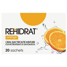 Load image into Gallery viewer, Rehidrat Oral Electrolyte Mixture Orange 14g x 20 sachets
