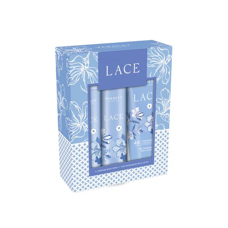 Yardley Lace x2 Perfume Body Spray 90ML & Body Lotion 150ML