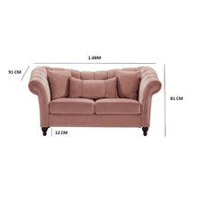 Load image into Gallery viewer, LUX Padded 2 Seater Sofa Pink
