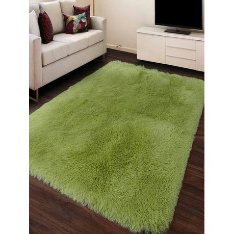 Soft Shaggy Rug - Green