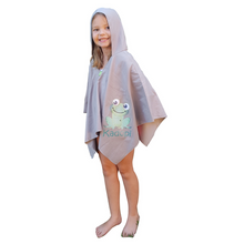 Load image into Gallery viewer, ThatGr8 Kadopi Frog - Grey - Kids Hooded Microfibre Towel
