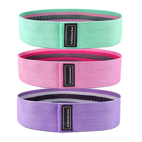 Set of 3 Hip Resistance Exercise Bands Includes Mesh Carry Bag Buy Online in Zimbabwe thedailysale.shop