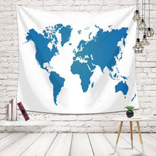 Load image into Gallery viewer, Blue World Map Hanging Tapestry for Home Décor
