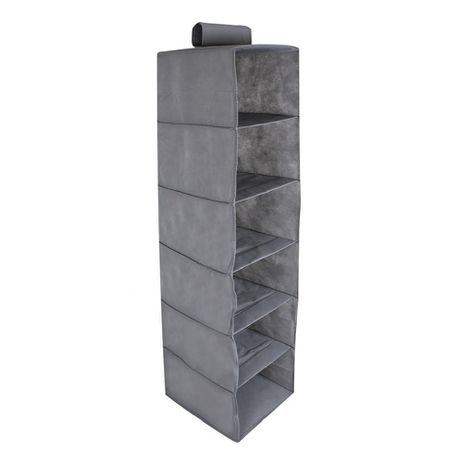 D-Clutter Hanging Storage with 6 Shelves (Grey) Buy Online in Zimbabwe thedailysale.shop