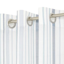 Load image into Gallery viewer, George &amp; Mason - Striped Eyelet Unlined Curtain
