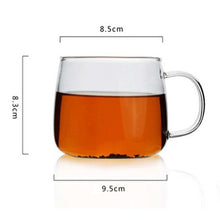 Load image into Gallery viewer, Coffee Cup Glass Set of 2 Heat Resistant Borosilicate
