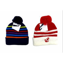 Load image into Gallery viewer, Mothers Choice Baby Beanie Set - Stripe/Anchor
