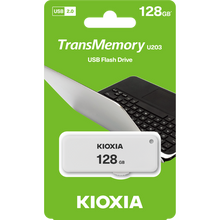 Load image into Gallery viewer, Kioxia , 128gb, 2.0,Slider USB, Works With Windows &amp; Mac
