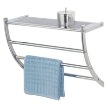 Load image into Gallery viewer, Wenko - 1-Shelf 3-Rail Wall Rack - Exclusive Pescara Range - Chrome
