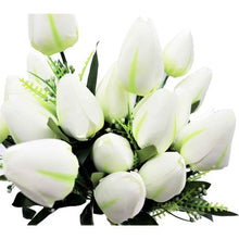 Load image into Gallery viewer, Never Fade Artificial Tulip Faux Flowers ( Set of 2) - White
