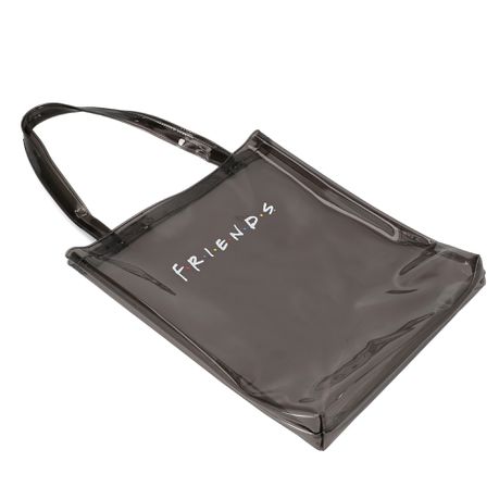 Friends Charoal Clear PVC Shopper Bag