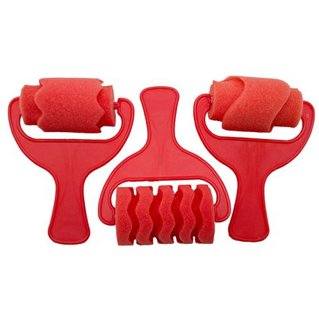 Anthony Peters Red Sponge Pattern Rollers - 3 Pieces