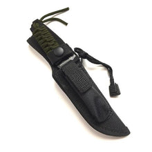 Load image into Gallery viewer, DAX Industries Fixed Blade Survival Knife Green
