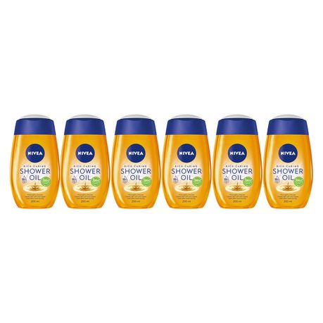 NIVEA shower / bath pampering oil - 6 x 200ml