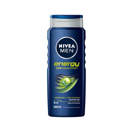 NIVEA MEN Energy Shower Gel/Body Wash - 500ml