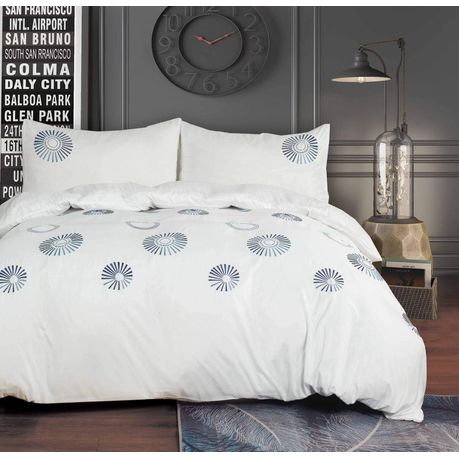 CQ Linen - Soft Touch Embroidered Duvet Cover Set Jolie 230x200cm Buy Online in Zimbabwe thedailysale.shop