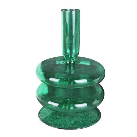 Home Decor Novelty Nordic Style Vase Green Double Disc