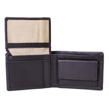 Load image into Gallery viewer, Nuvo - 073 Genuine Leather Men&#39;s bi-fold Wallet - Black
