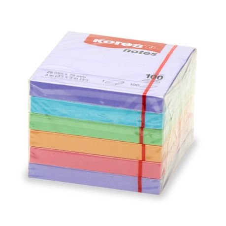 Kores Multi-Colour Pastel Notes 75 x 75mm Pack of 6 Buy Online in Zimbabwe thedailysale.shop