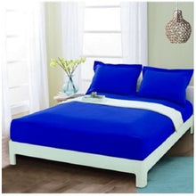 Load image into Gallery viewer, Wrinkle-Resistant Queen Sheet Set - Imperial Blue 4 Piece Bedding
