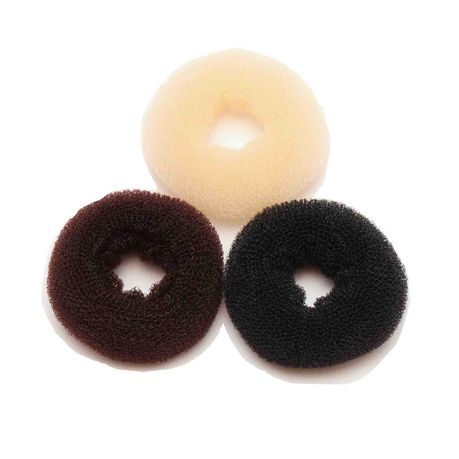 Hair Donut- pack of 3 (black, brown & beige)