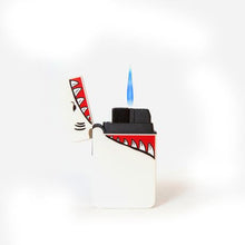 Load image into Gallery viewer, Zenga Grand Jet Flame Shark Lighter - White
