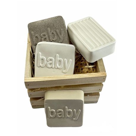 Gift Set - Shampoo Bar, Goat's Milk and Rooibos African Black Soap for Baby