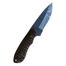 Load image into Gallery viewer, Handmade Damascus Knife Corrugated Handle Brown
