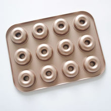 Load image into Gallery viewer, DH - Non-stick carbon steel 12 cups Donut muffin cake baking tray
