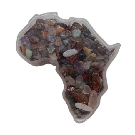 Africa Continent Multi-color Gemstone Ornament