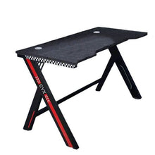 Load image into Gallery viewer, K-Shaped Computer Workstation Desk For Gaming/Office/Home-Black
