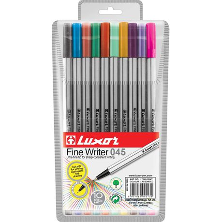 Luxor Fine Writer 10Pcs. Wallet 0.45mm (7120/10WT)