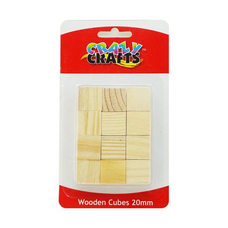 Wooden Cubes 20mm - 12 pcs