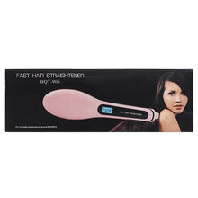 Load image into Gallery viewer, Fast Electric Hair Straightener Brush Comb with LCD Display
