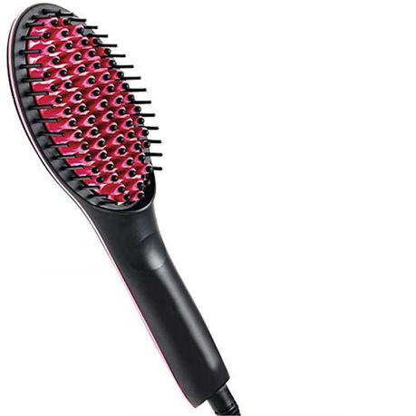 Simply Straight Ceramic Hair Straightening Brush, Black/Pink Buy Online in Zimbabwe thedailysale.shop