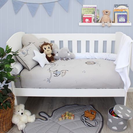 Sheraton Little Lion Embroidered Cot Duvet Set