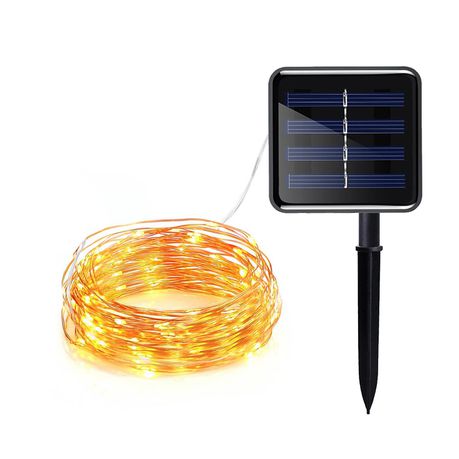 Solar Copper Wire String Light Buy Online in Zimbabwe thedailysale.shop