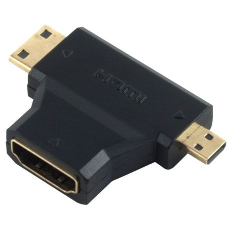 DW-Mini Micro HDMI 3 In 1 T-Shaped Female HDMI Adapter Buy Online in Zimbabwe thedailysale.shop