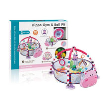 Load image into Gallery viewer, Time2Play Baby Activity Hippo Round Play Mat with Toys
