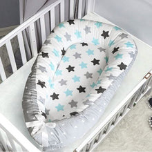 Load image into Gallery viewer, Mamakids Portable Baby Nest and Co-Sleeper - Blue Stars
