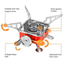 Load image into Gallery viewer, Small Ultralight Square Camping Stove for Camping &amp; Hiking
